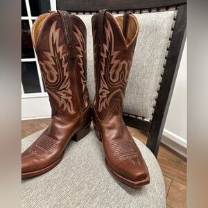 Lucchese Rich Brown Cowboy Boots 8.5 Men’s EUC